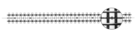 BEMO 9131000 - 0m - Betonschwellenflexgleis, 1000 mm